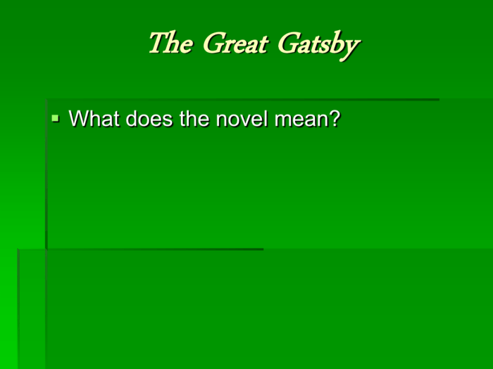 The great gatsby literary devices