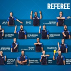 Referee hand signals in volleyball