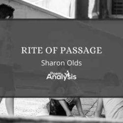 Sharon olds rite of passage analysis