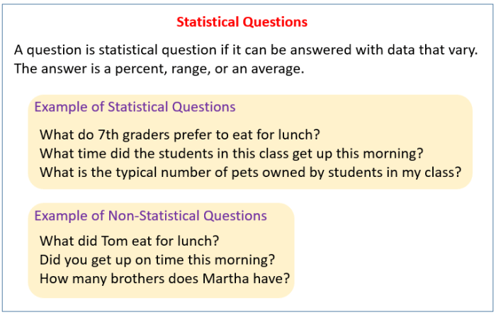 Which question is a statistics question that anticipates variability